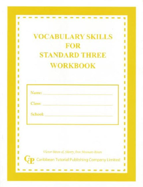 Vocabulary Skills for Standard 3, Workbook, BY V. Biran, S. Moonan-Biran