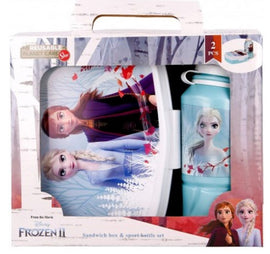 Disney Kids 2-pc Back to School Set - Sports Bottle 420ml & Sandwich Box - Frozen II