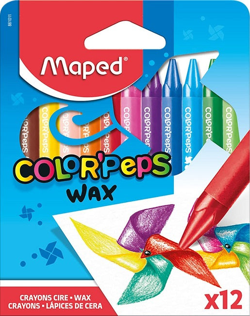 Maped Color Peps, Wax Triangular Crayons, 12ct