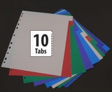 BAZIC Folder Index Dividers w/ 10-Color Tabs