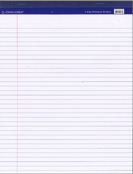 Challenge Legal Writing Pad, 8.5"x11", 40 sheets, WHITE