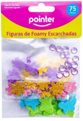 Pointer, Glitter Foam Stickers, Crystals, Flowers and Butterflies