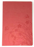 Embossed Softcover Diary, 10x 6.5in, Ruled Sheets - PINK
