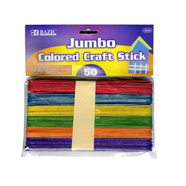 BAZIC, Jumbo Colored Craft Palette Stick, 50count