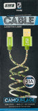 SMS Yourz Sodier 1.68M Data Cable for iPhone, Camo Braided Fast Charging