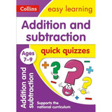 Collins Easy Learning Quick Quizzes, Addition &amp; Subtraction Ages 7-9, BY Collins UK