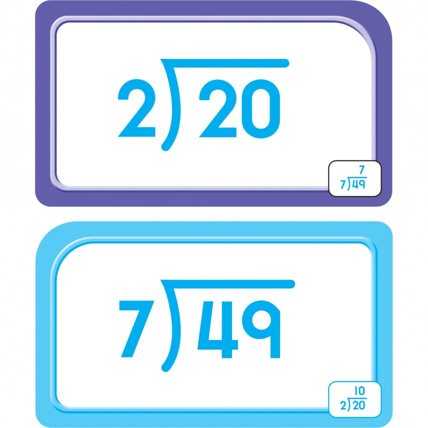 School Zone Division 0-12 Flash Cards Ages 9-Up - Charrans.com