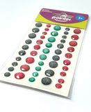 Pointer, Decorative 3D Gem Stickers, Assorted Colours & Patterns