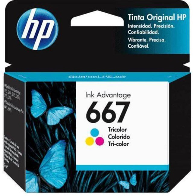 HP 667 Ink Cartridge, Tricolor