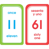 School Zone Bilingual Numbers 1-100 Flash Cards Ages 4-Up