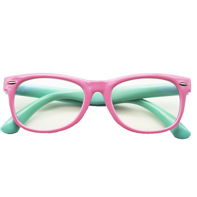 Blue Light Blocking Glasses for Kids, Pink & Teal