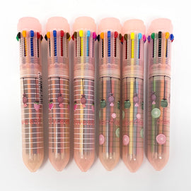 10 Colour Retractable Ballpoint Pen, SWEET & PERFECT