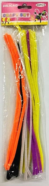 Deligao, Craft Pipe Cleaners, Assorted Colours, 30 count