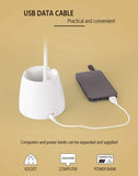 LED Ring Light Desk Lamp with  Touch Control, Flexible Gooseneck with Phone & Pen Holder