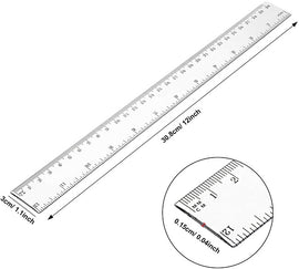 Nataraj, Ruler, Plastic, 30cm, TRANSPARENT