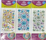 Pointer Gem Decorative Applique Stickers, Assorted Colours and Sizes