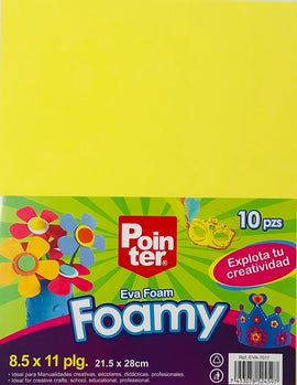 Pointer, Foam Sheets, Yellow, 10 sheets