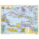 Caribbean Wall Map Paper Edition BY Macmillan Education