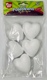 Pointer, Styro Foam Hearts, Medium, 5count