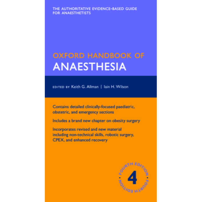 Oxford Handbook of Anaesthesia, 4ed BY Allman - Charrans.com
