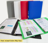 BAZIC 1" Asst. Color 3-Ring View Binder w/ 2-Pockets