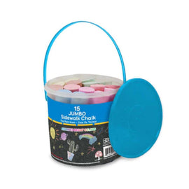 BAZIC Jumbo Color Chalk, 15 pc bucket