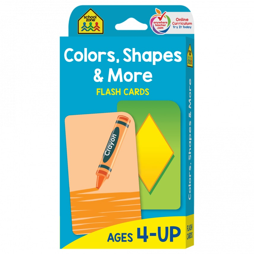 School Zone Colors, Shapes and More Flash Cards Ages 4-Up