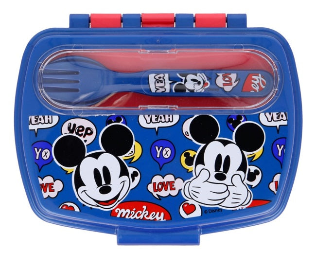 Disney Kids Sandwich Box with Cutlery - Its a Mickey Thing