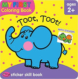 School Zone Toot, Toot! My First Coloring and Sticker Skill Book Ages 2+