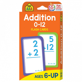 School Zone Addition 0-12 Flash Cards Ages 6-Up