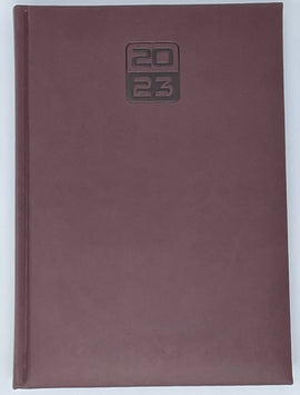 2023 Diary and Planner, 8' x 6', A5,  BROWN