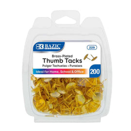 BAZIC Brass Gold Thumb Tack (200/Pack)