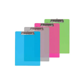 BAZIC Memo Size Plastic Clipboard with Low Profile Clip, 9″ x 6″