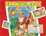 Winners, Drawing Book, 10x8in, 12 Sheets, Assorted Patterns (Fairy, Lions, Giraffe)