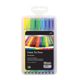 Bazic Washable Fiber Tip Pens, 18 count