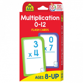 School Zone Multiplication 0-12 Flash Cards Ages 8-Up