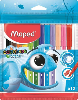 Maped Color Peps Ocean Series, Washable Markers, 12's