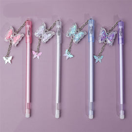 Butterfly Gel Pen with Pendant