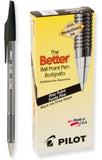 Pilot Pen, Ballpoint, FINE, BLACK, 12 count box