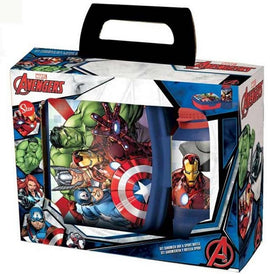 Disney Kids 2-pc Back to School Set - Sports Bottle 420ml & Sandwich Box - Avengers Rolling Thunder