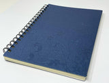 Embossed Floral Print Hardcover Spiral Bound Notebook, Assorted Solid Colours, 10x 6.5in