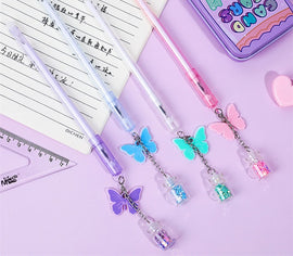 Magical Butterfly Gel Pen with Sparkles, Single Unit