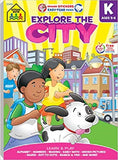 School Zone Explore the City Adventure Tablet Workbooks Ages 5-6