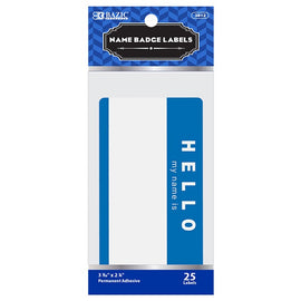 BAZIC, Label, "HELLO my name is" Name Badge, 25count