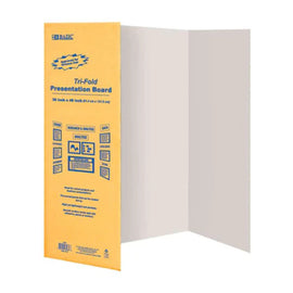 BAZIC White Tri-Fold Corrugated Presentation Board, 36" X 48"