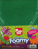 Pointer, Glitter Foam Sheets, GREEN, 10 sheets