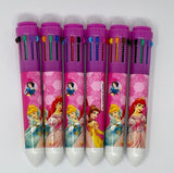 10 Colour Retractable Ballpoint Pen, DISNEY PRINCESSES