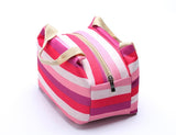 Insulated Lunch Bag, Pink Broad Stripes