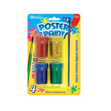 BAZIC, Poster Paints, Glitter, 4 Color, 18ml, includes brush