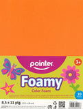 Pointer, Foam Sheets, Orange, 10 sheets